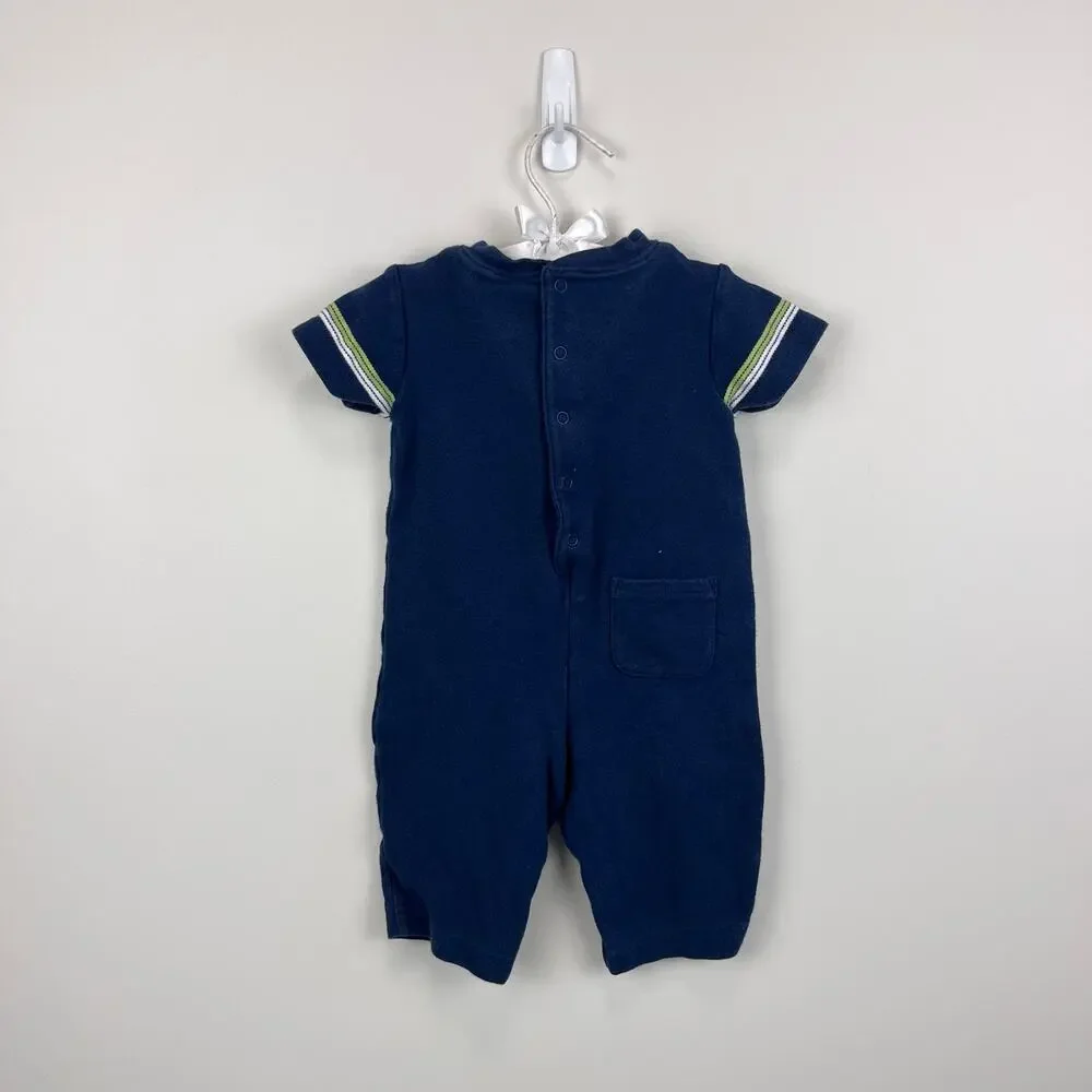 Vintage Y2K Gymboree Frog Shortall Romper 3-6 Months